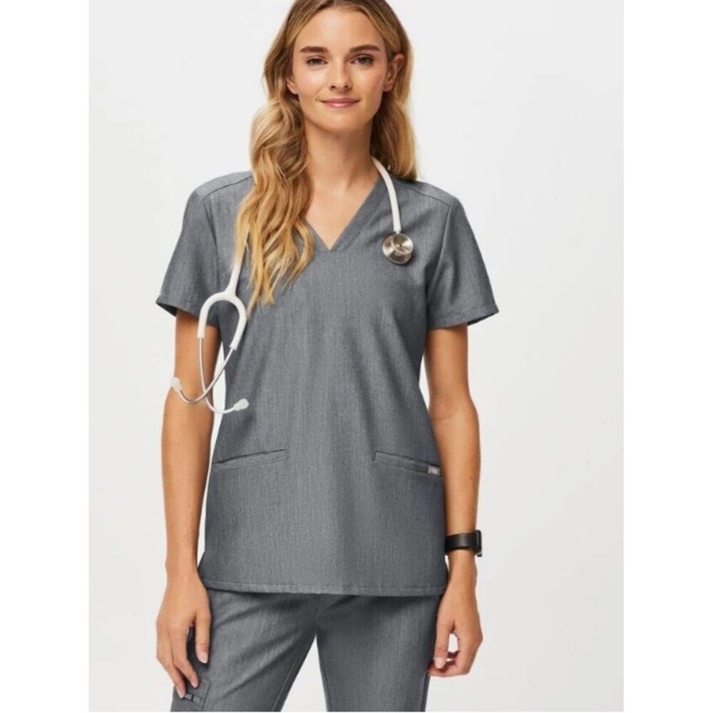 FIGS Women’s Graphite Grey Scrub Top